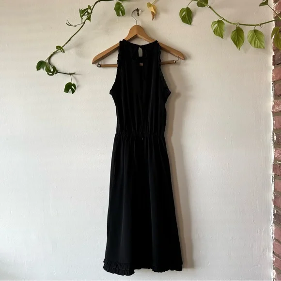 Saks Fifth Avenue Albert Capraro Black Midi Dress - Picture 8 of 11